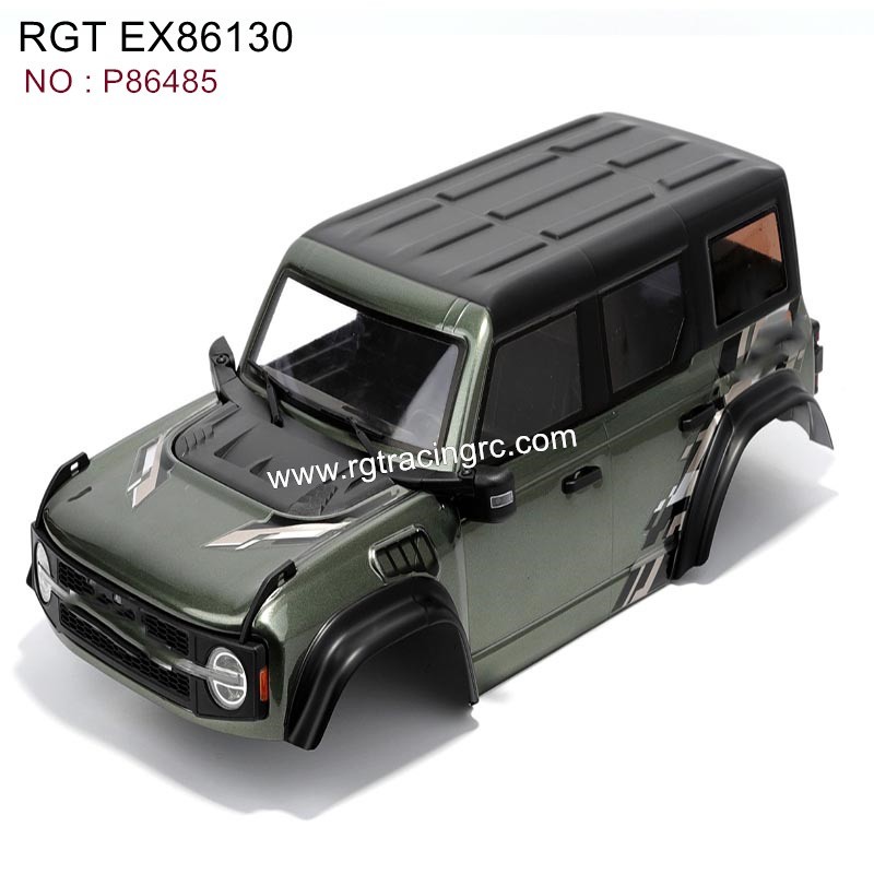 RGT EX86130 RC Crawler Parts Pre Assembled PC Body( P86485 green