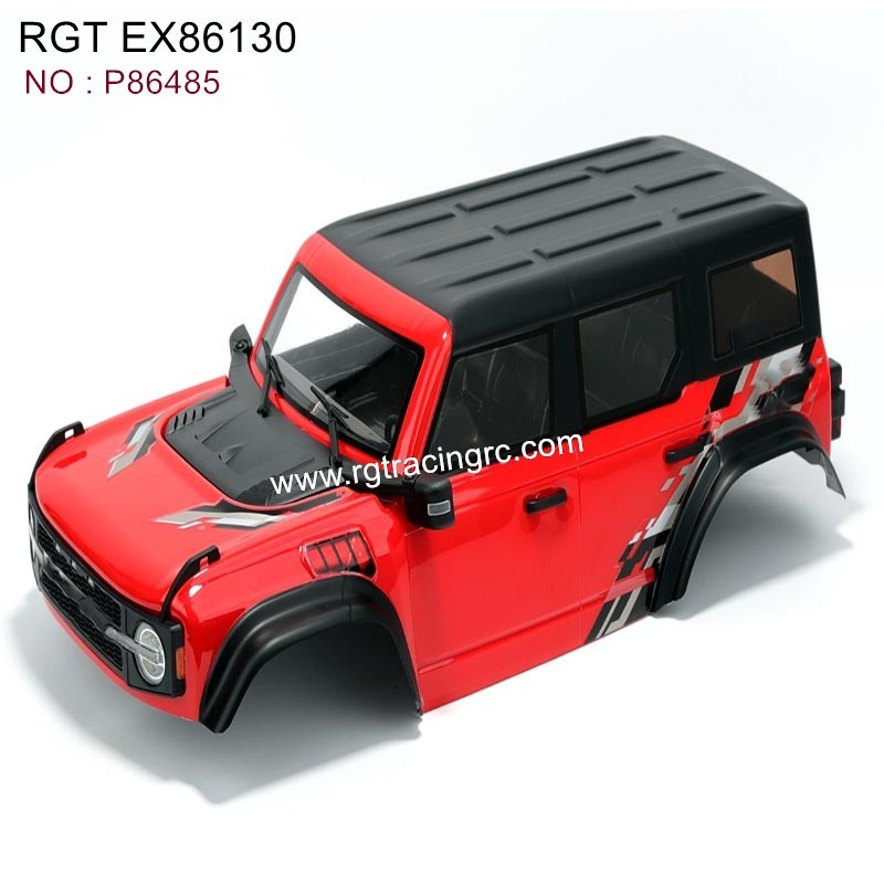 RGT EX86130 RC Crawler Parts Pre Assembled PC Body( P86485 red
