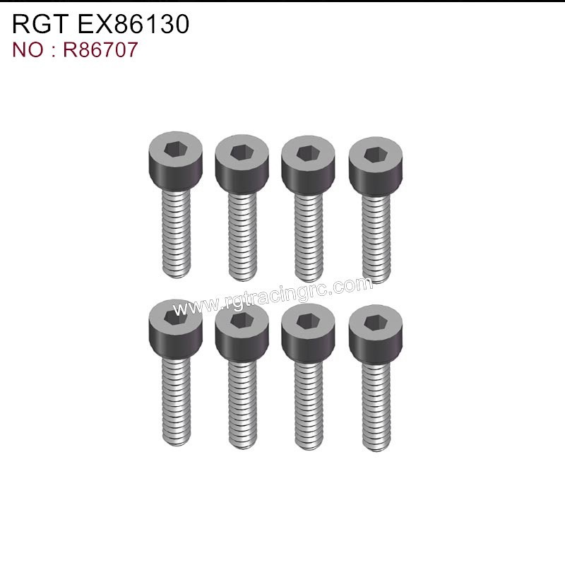 RGT EX86130 Original Parts Cap Head 2X5(Black) R86707