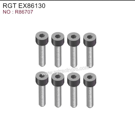 RGT EX86130 Original Parts Cap Head 2X5(Black) R86707