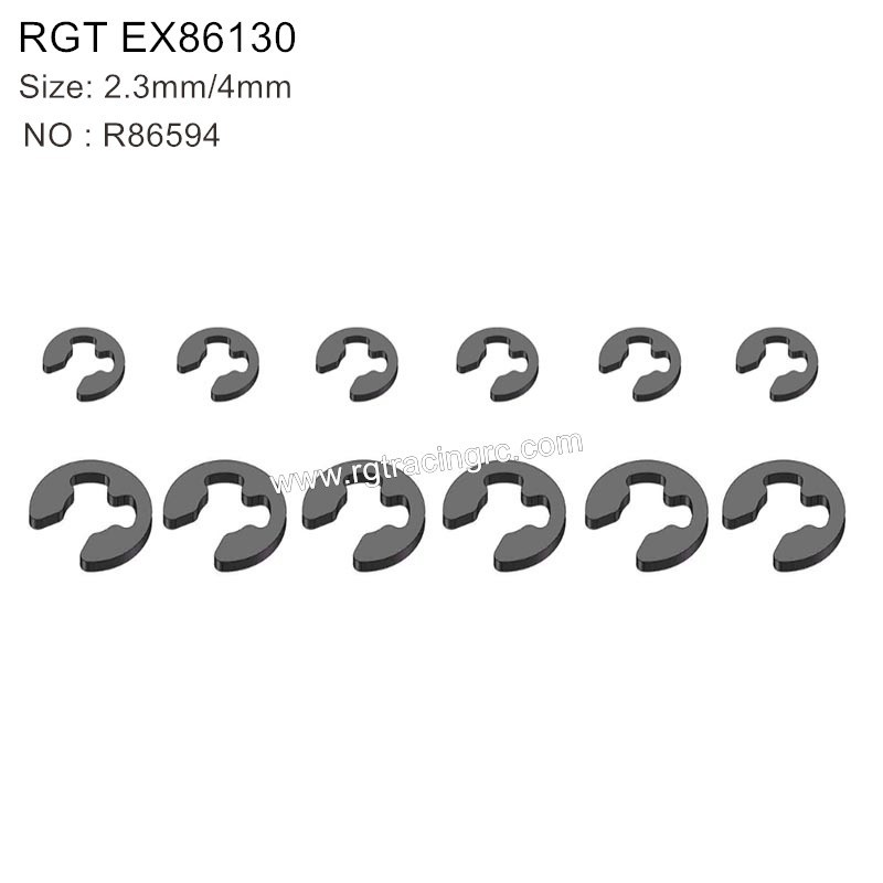 RGT EX86130 Original Parts E-Clips 2.3mm 4mm R86594